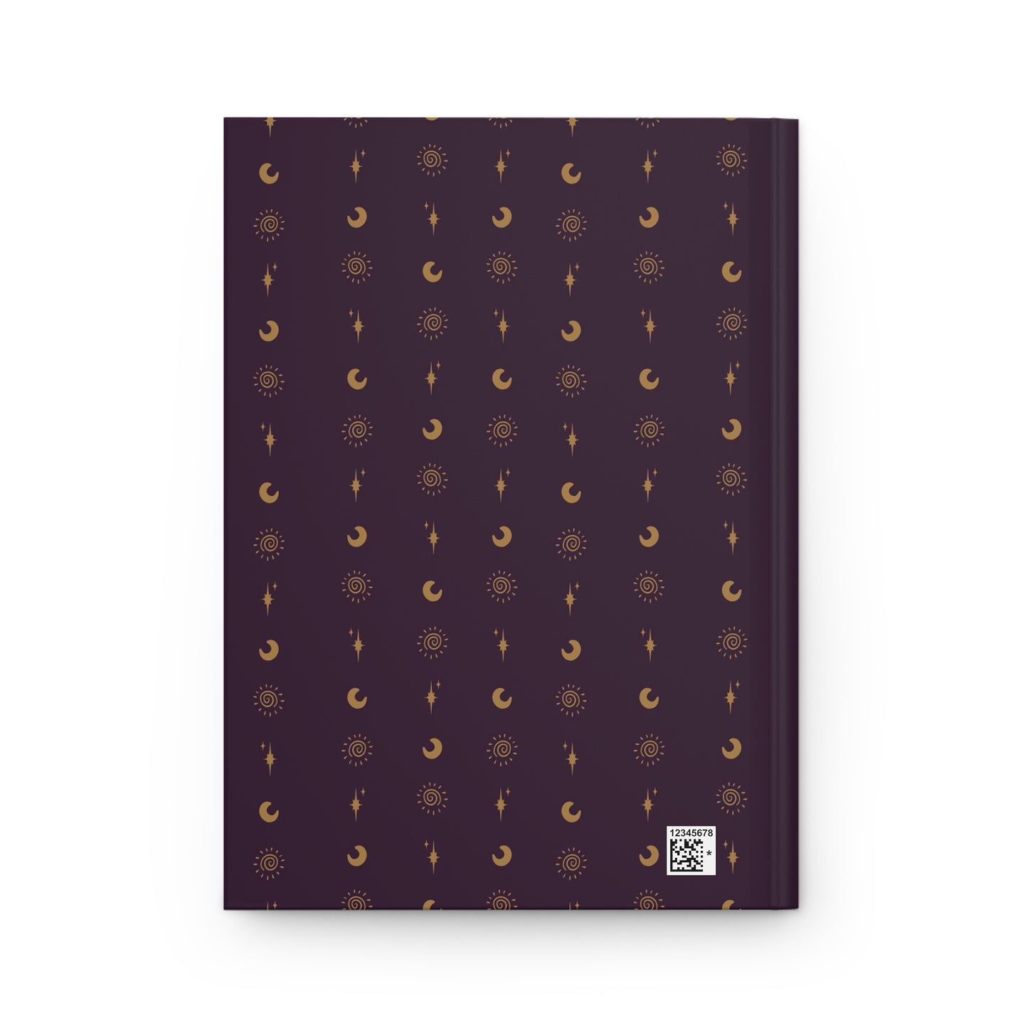 Plum & Gold Celestial Hardcover Journal | Sun Moon & Star Notebook