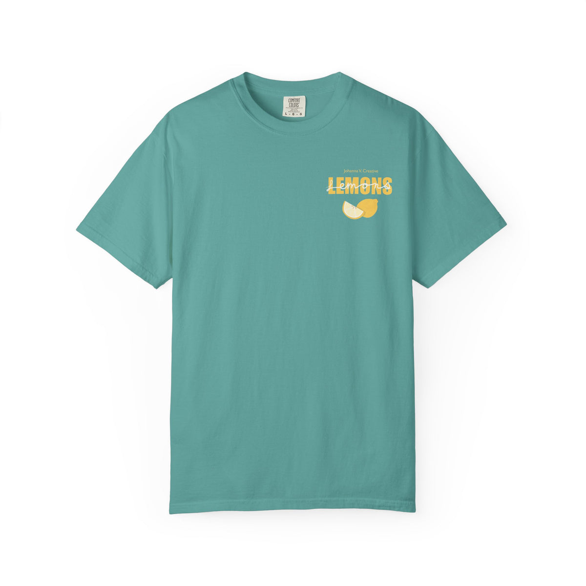 Lemon Pattern Graphic Tee – Bright Citrus Summer Aesthetic Shirt