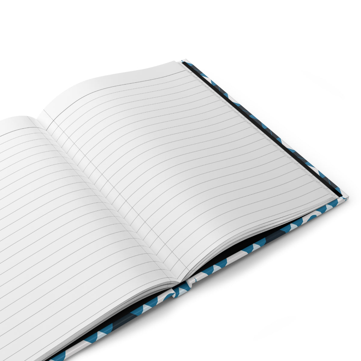 Blue Retro Celestial Hardcover Journal | Geometric Moon & Star Notebook