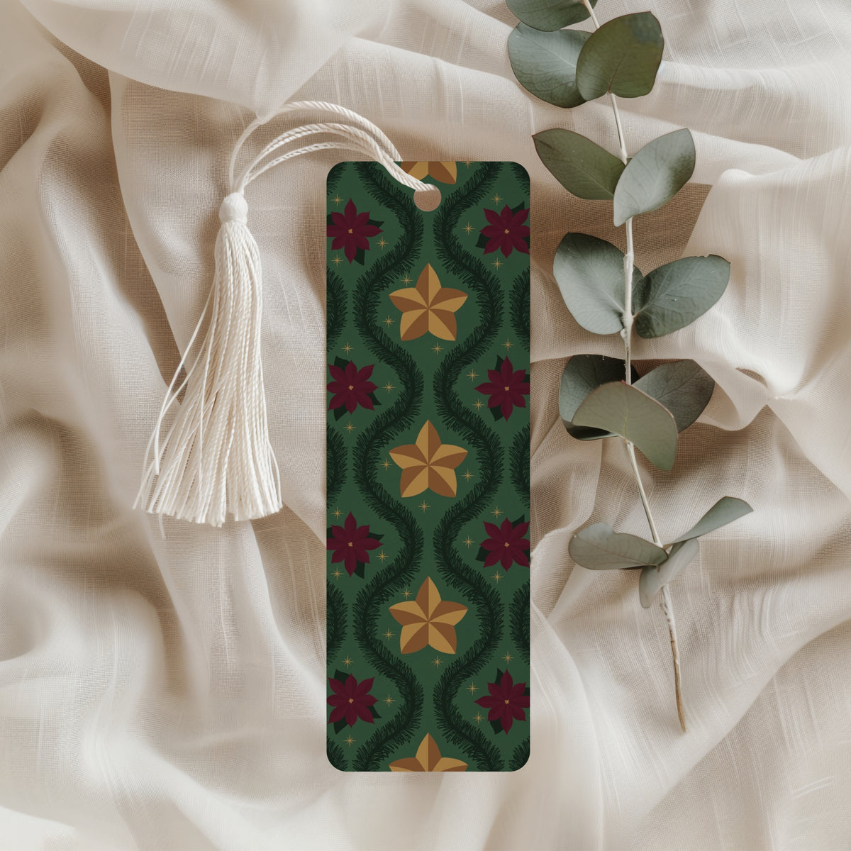 Christmas Patterned Bookmarks | Set of 8 Printable Bookmarks