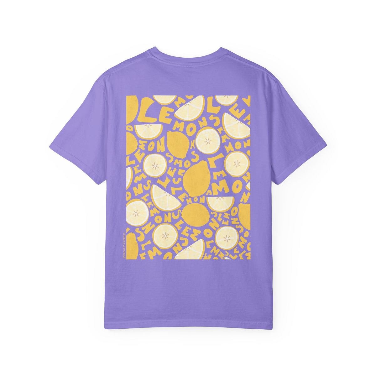 Lemon Pattern Graphic Tee – Bright Citrus Summer Aesthetic Shirt
