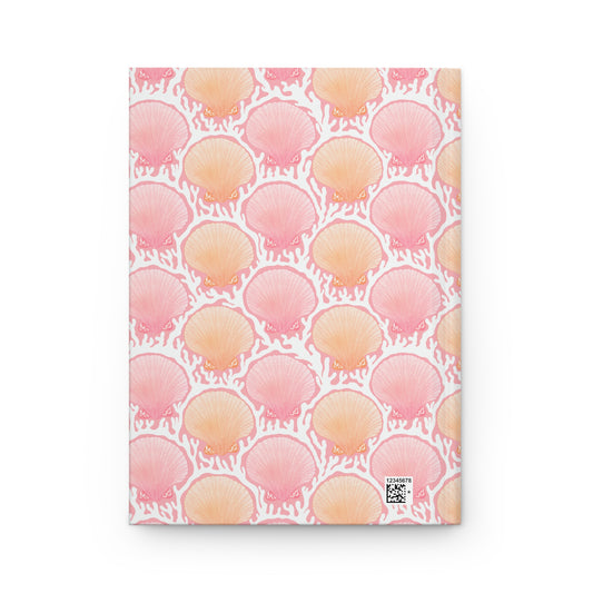 Coastal Seashell Journal | Pink Beach Aesthetic Notebook | Ocean Inspired Diary | Pastel Shell Notebook | Cute Coastal Gift for Her