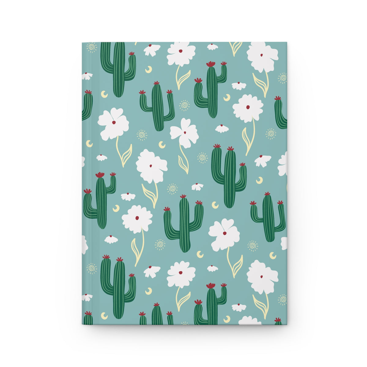 Cactus & Wildflower Hardcover Journal | Sage Blue Desert Floral Notebook