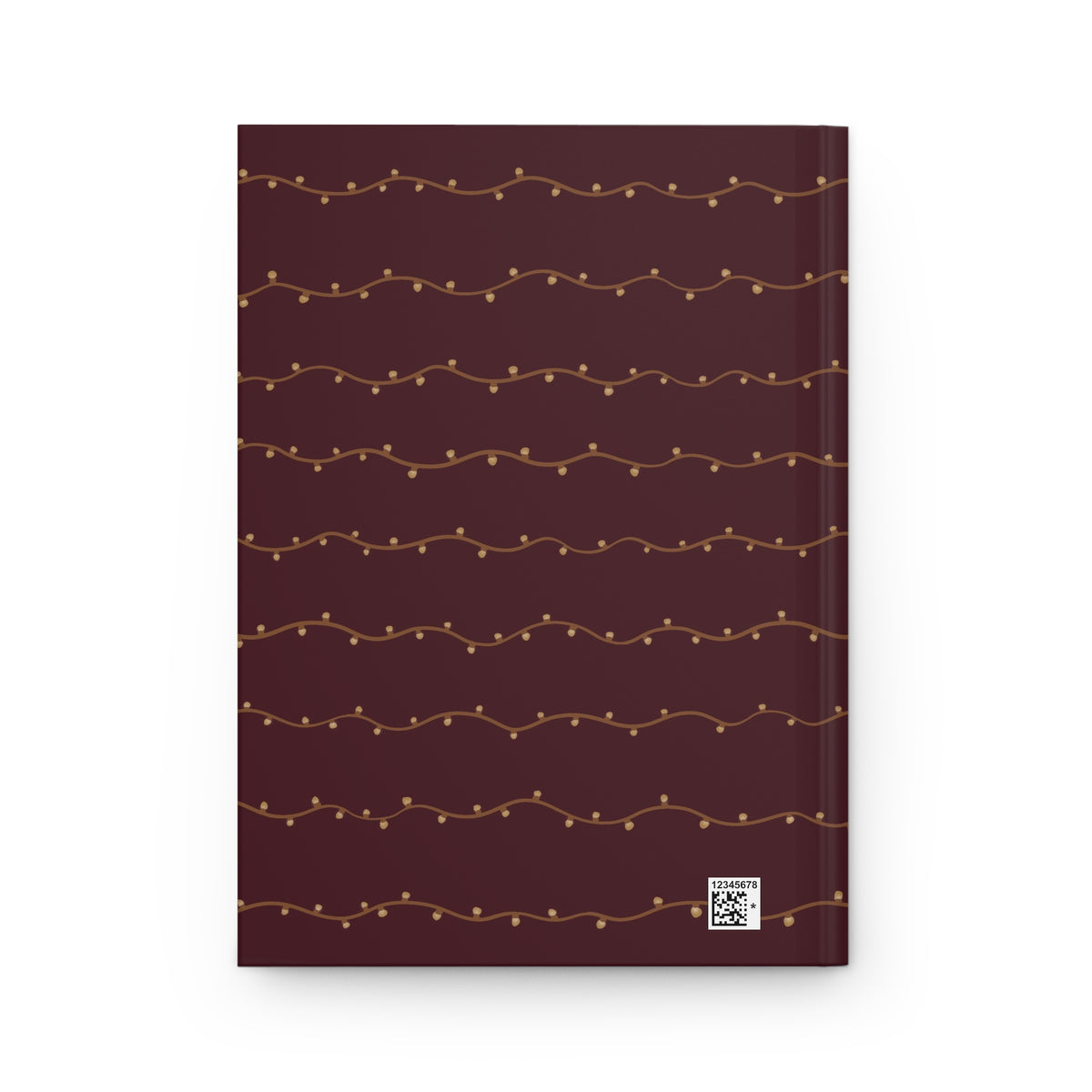 Red Vintage Christmas Lights Hardcover Journal | Holiday Lined Notebook