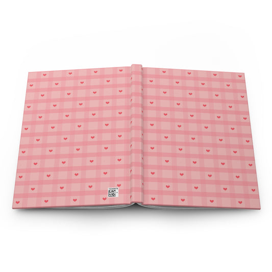 The French Nook Sweet Hearts Journal | Pink Gingham Notebook | Cottagecore Writing Journal | Everyday Notebook for Journaling & Planning