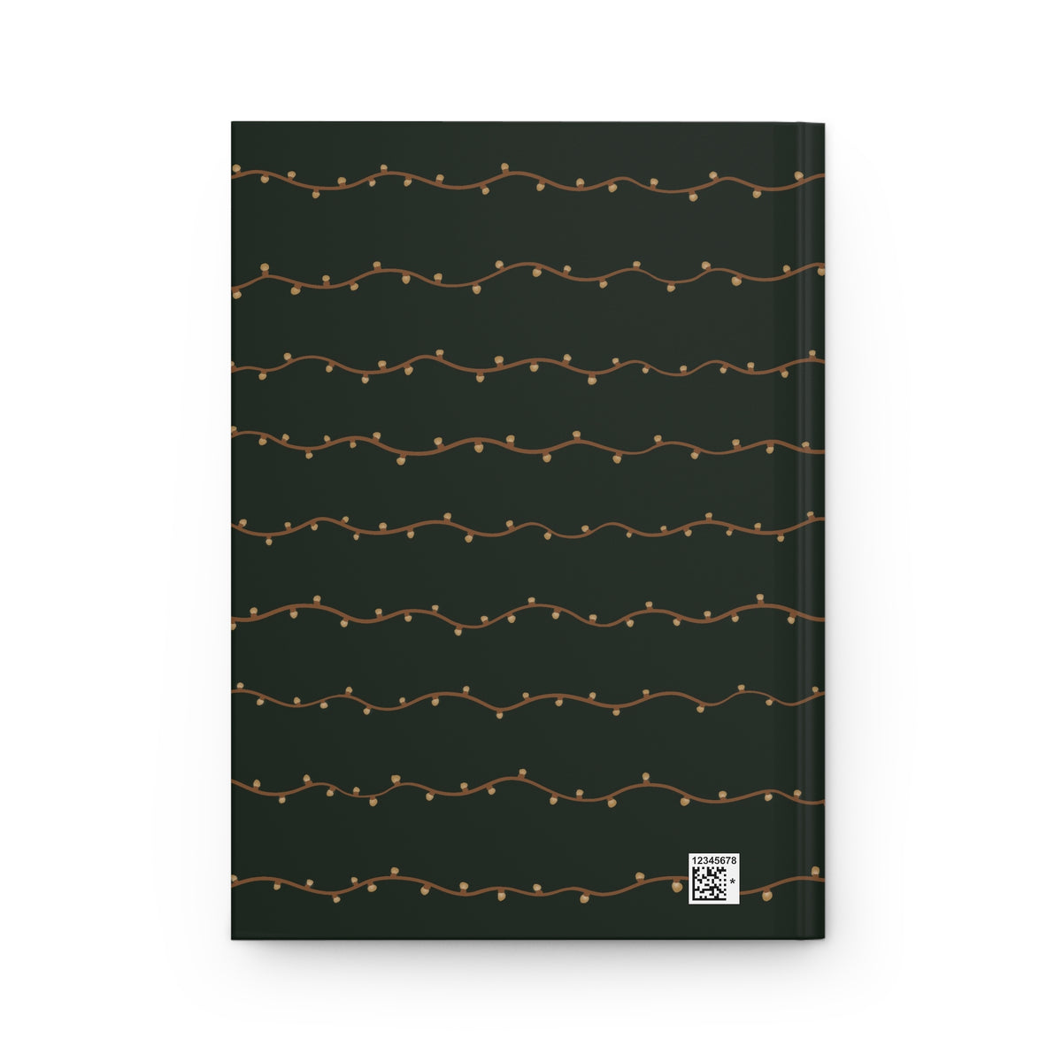 Green Vintage Christmas Lights Hardcover Journal | Holiday Lined Notebook