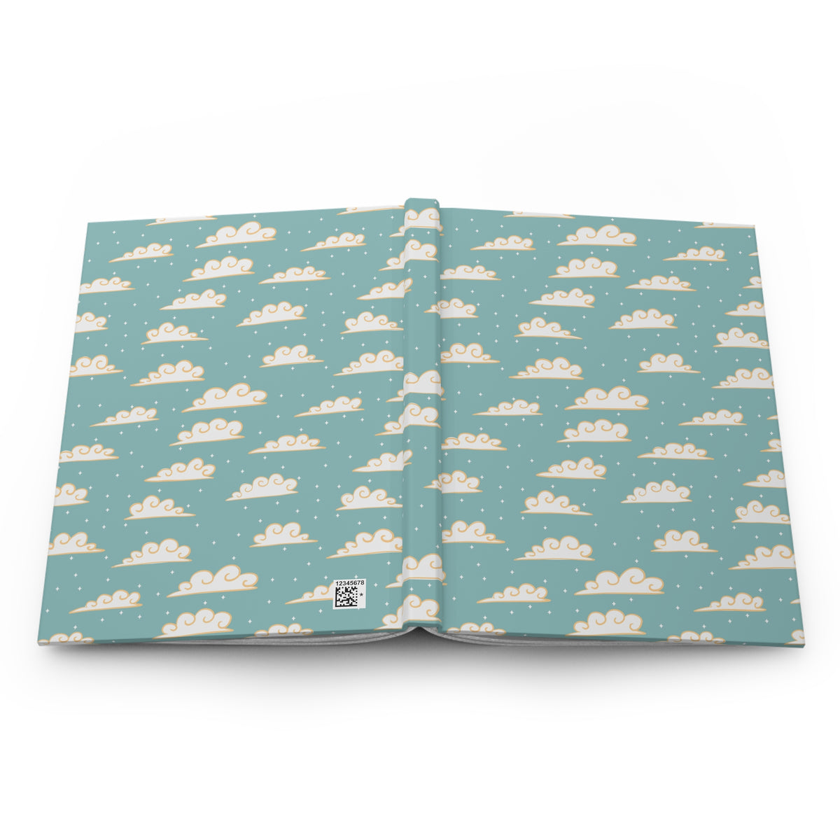 Whispering Clouds Journal – Teal Cloud Aesthetic Notebook | Coastal Sky Writing Journal | Minimal Dreamy Reflection Notebook