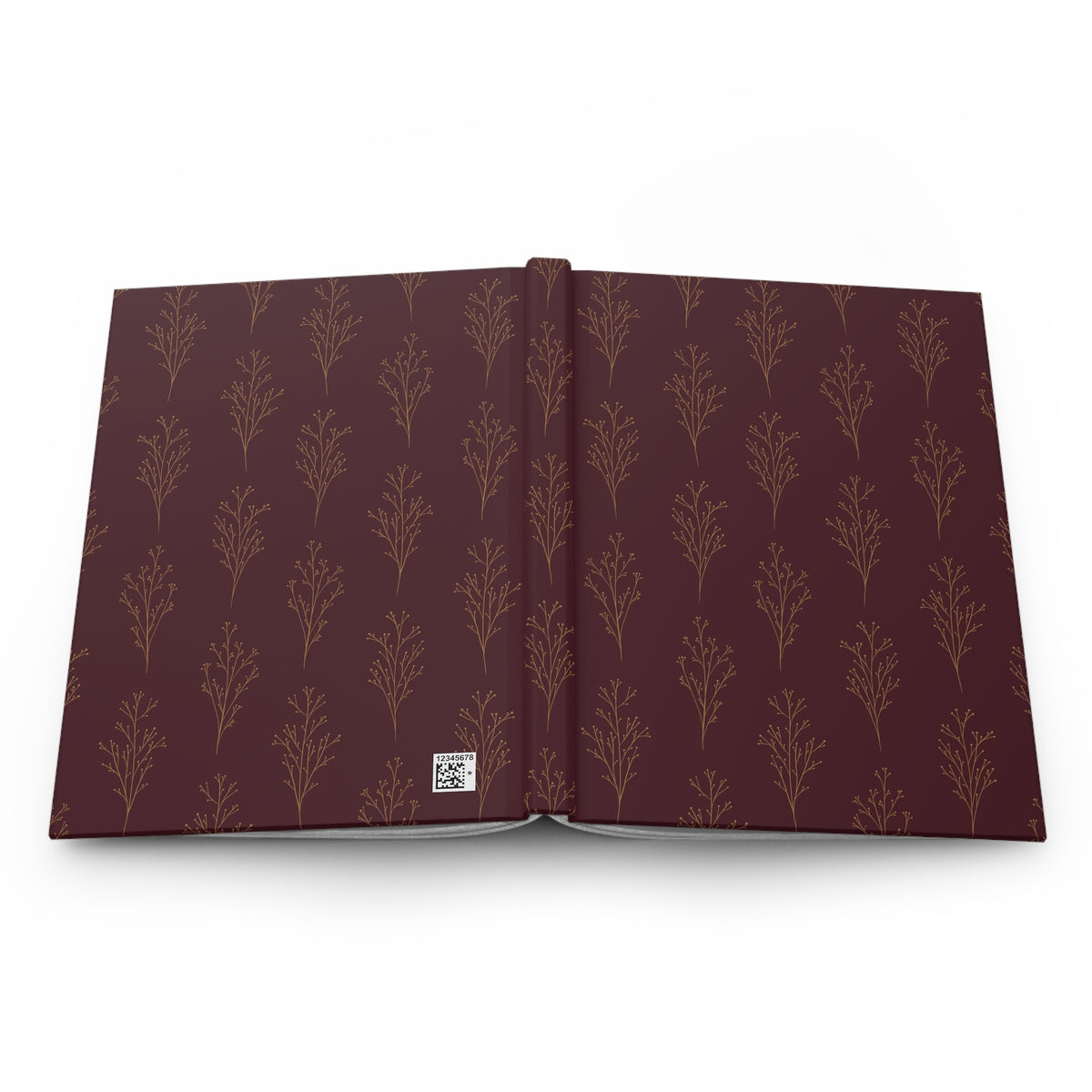 Red & Gold Botanical Hardcover Journal | Vintage-Inspired Lined Notebook