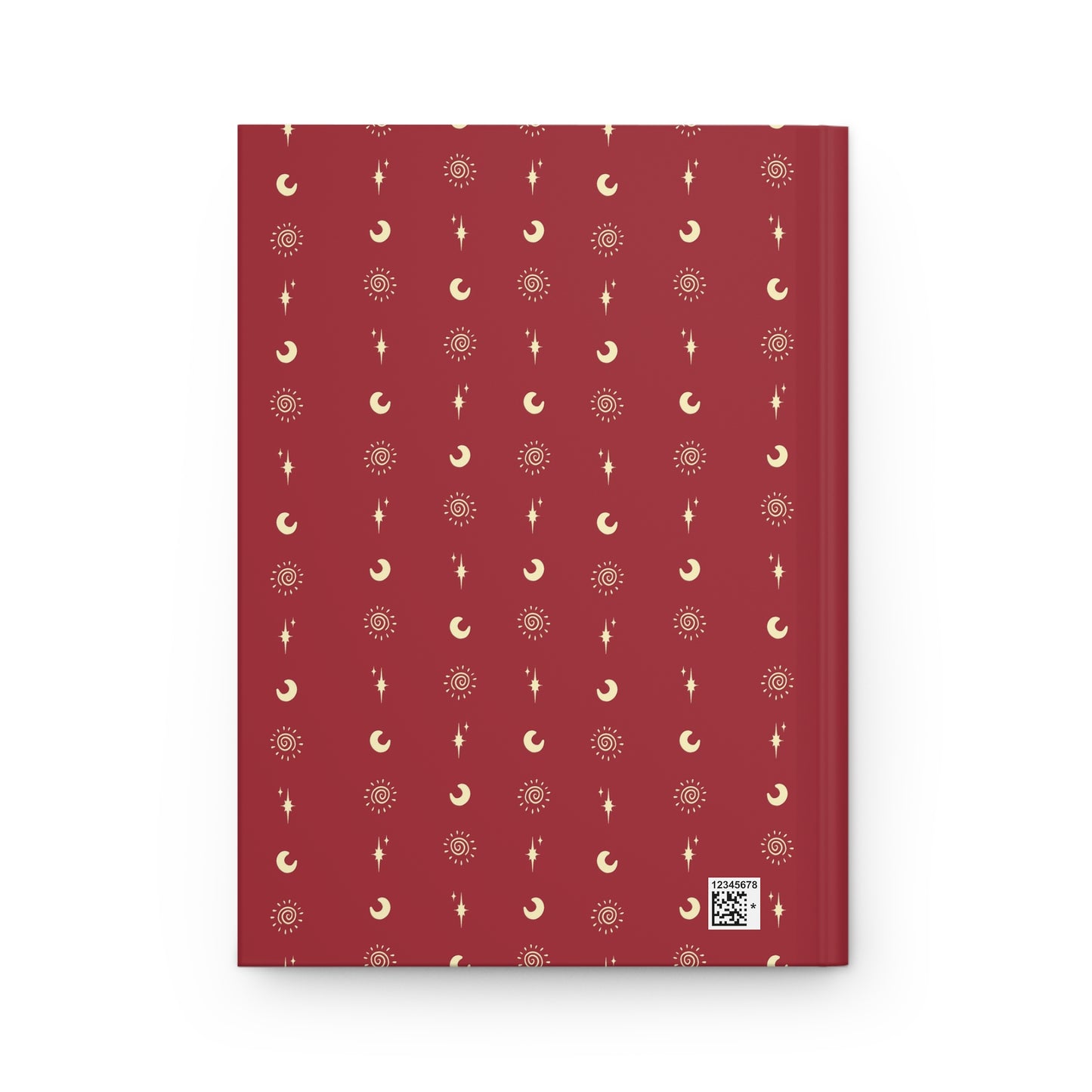 Crimson Celestial Hardcover Journal | Sun Moon & Star Lined Notebook