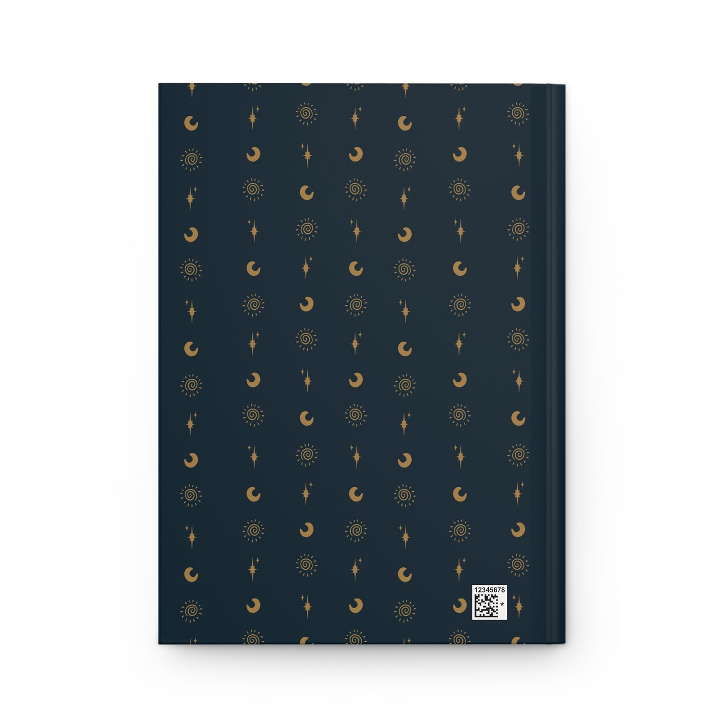 Midnight Blue Celestial Hardcover Journal | Gold Sun Moon & Star Notebook