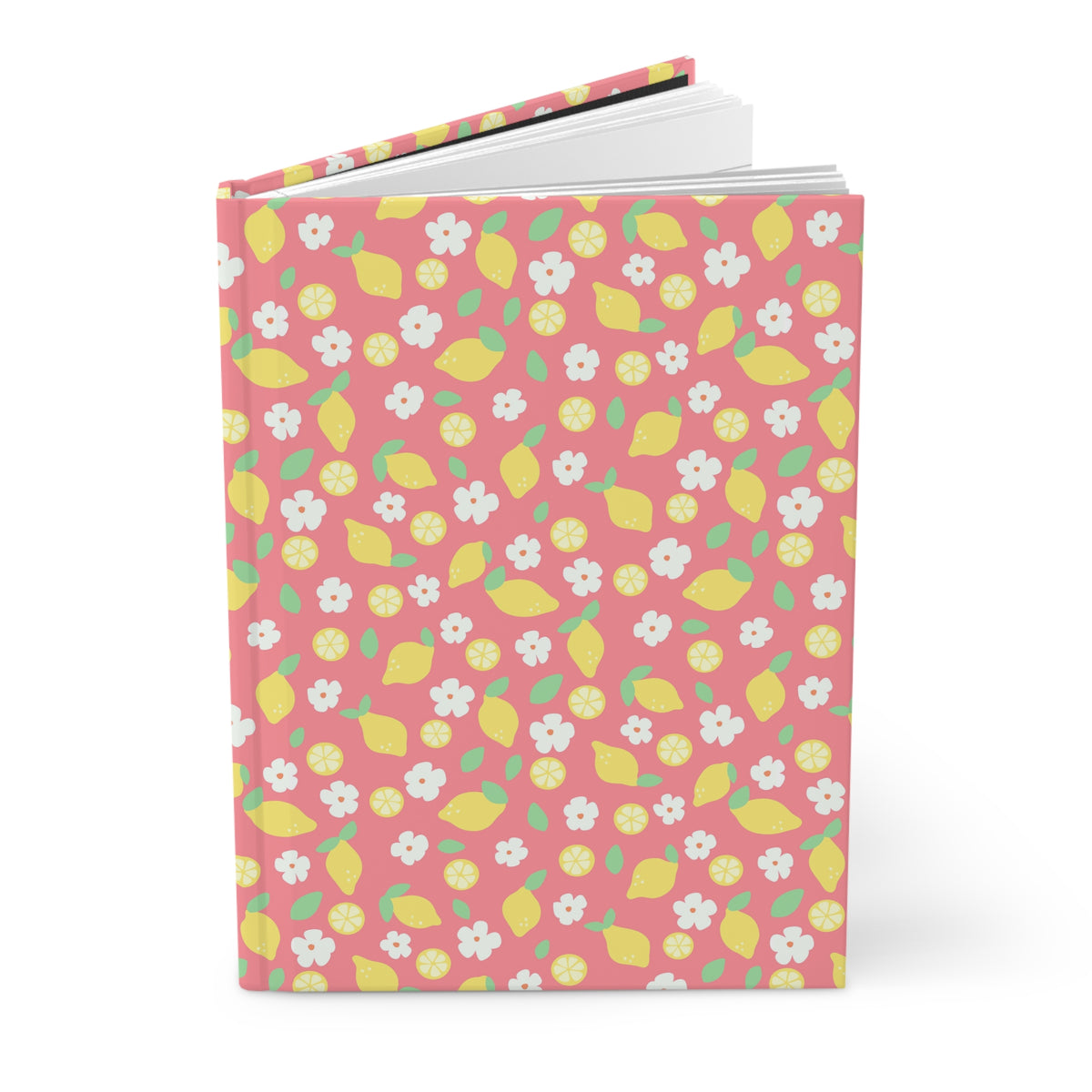 Lemon Blossom Hardcover Journal – Bright Citrus Floral Notebook for Writing, Planning & Creativity