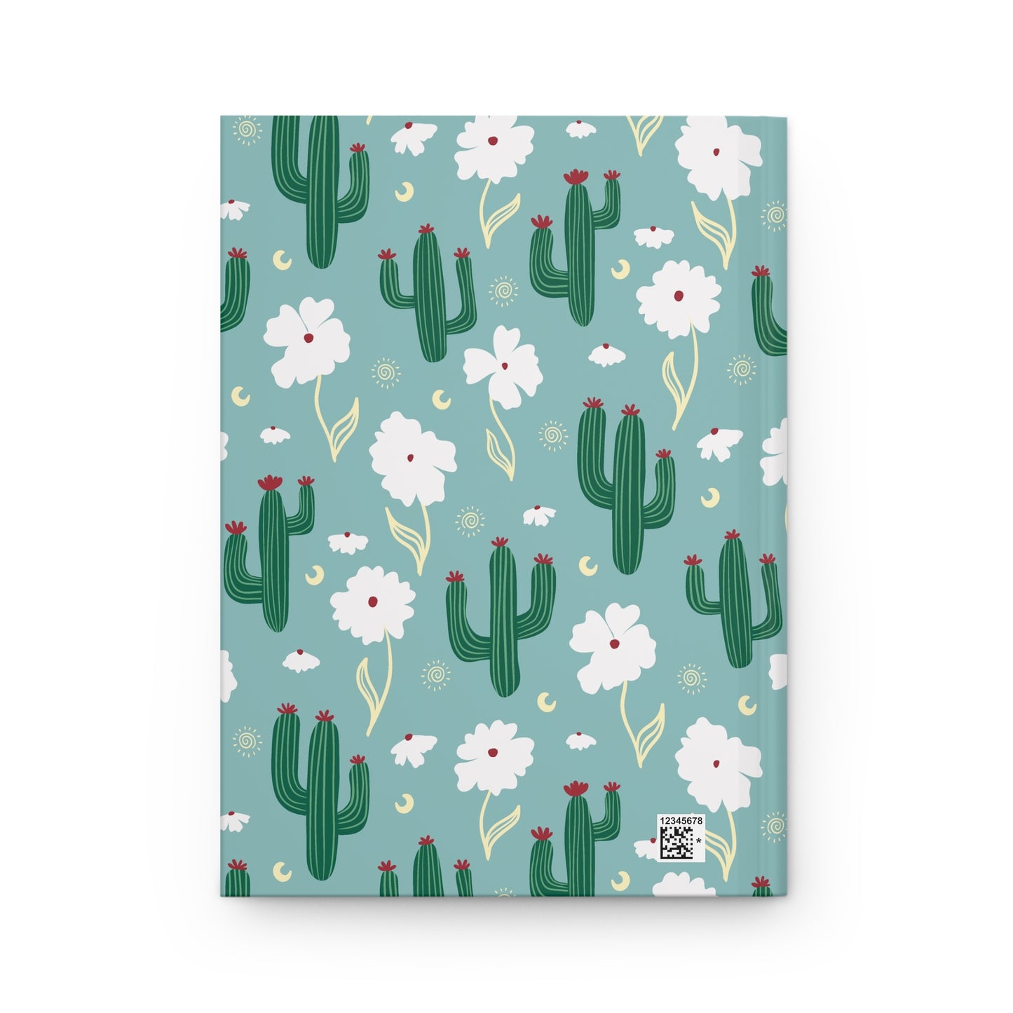 Cactus & Wildflower Hardcover Journal | Sage Blue Desert Floral Notebook