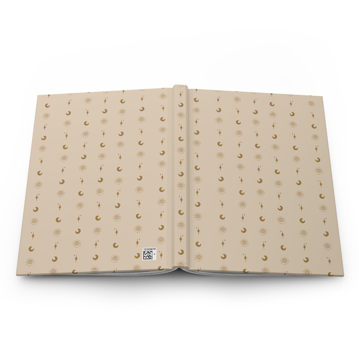 Neutral Celestial Hardcover Journal | Sun Moon & Star Lined Notebook
