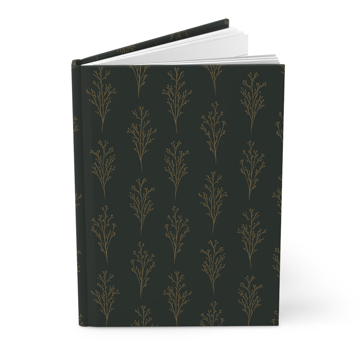 Green & Gold Botanical Hardcover Journal | Vintage-Inspired Lined Notebook