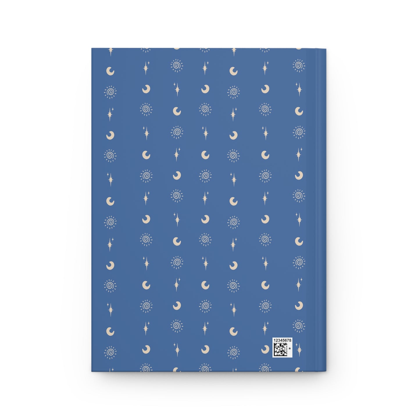 Cornflower Blue Celestial Hardcover Journal | Sun Moon & Star Notebook