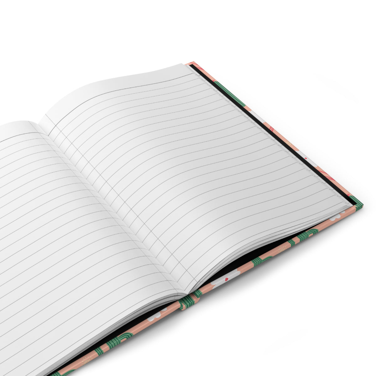 Peach Cactus & Wildflower Hardcover Journal | Desert Floral Lined Notebook