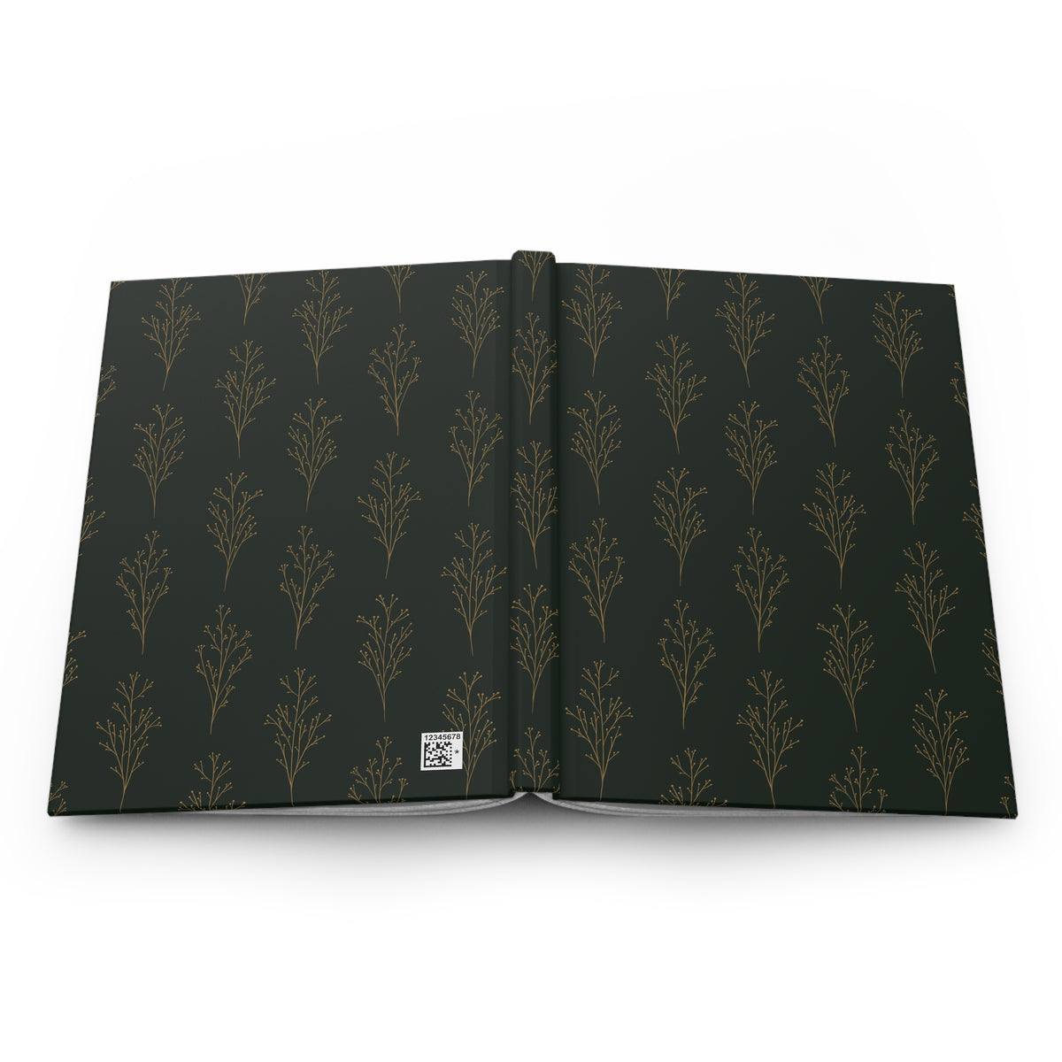 Green & Gold Botanical Hardcover Journal | Vintage-Inspired Lined Notebook