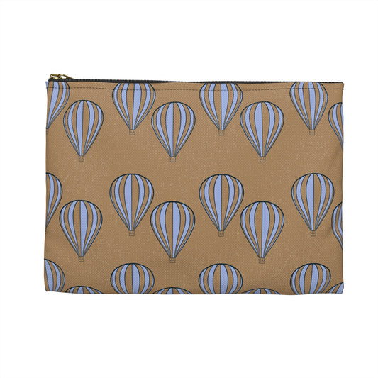 Hot Air Balloon Zipper Pouch – Whimsical Cosmetic Bag, Cozy Pencil Case, Travel Organizer Pouch, 8x6 Accessory Bag