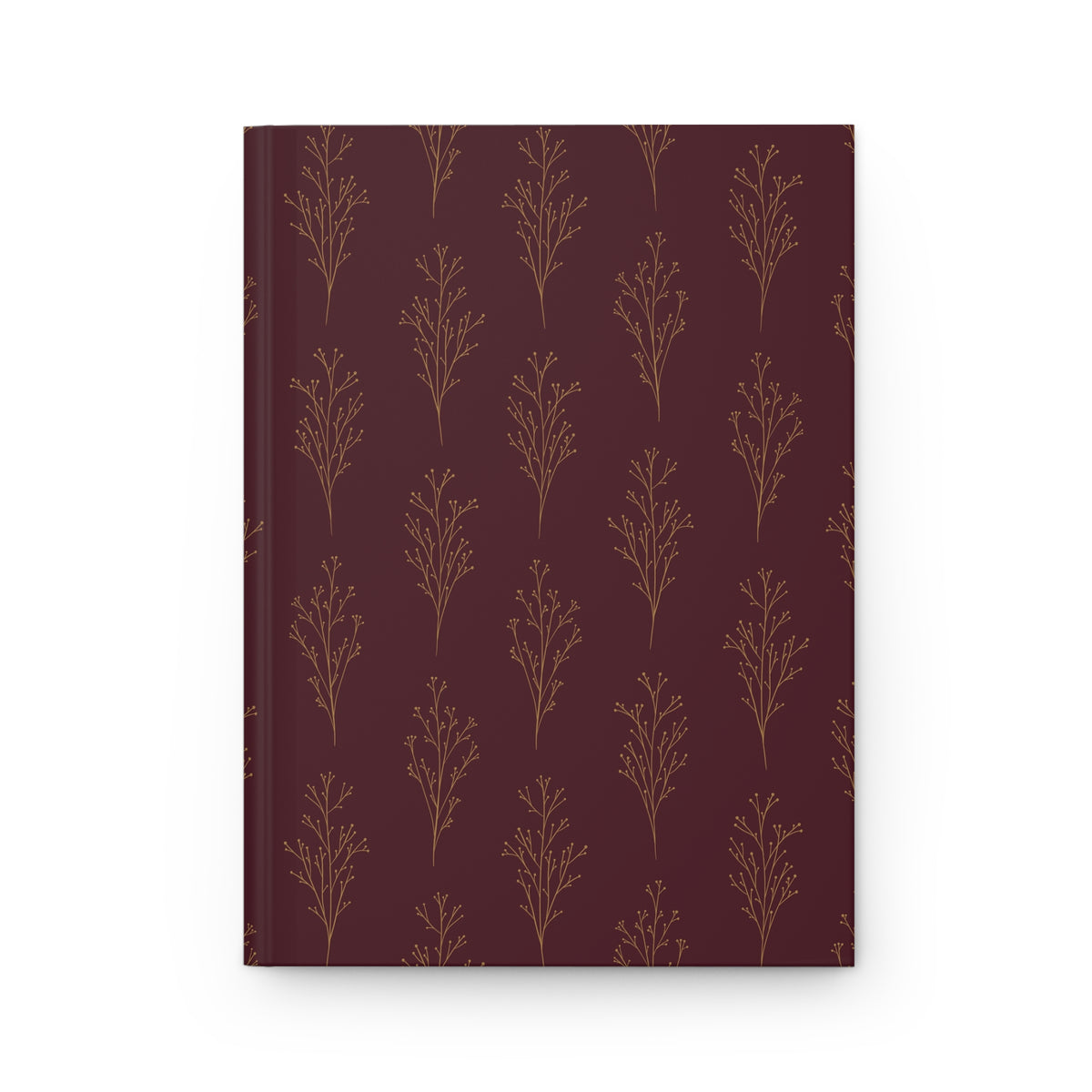 Red & Gold Botanical Hardcover Journal | Vintage-Inspired Lined Notebook