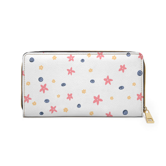 Drift & Daydream: Scattered Bloom Zipper Wallet