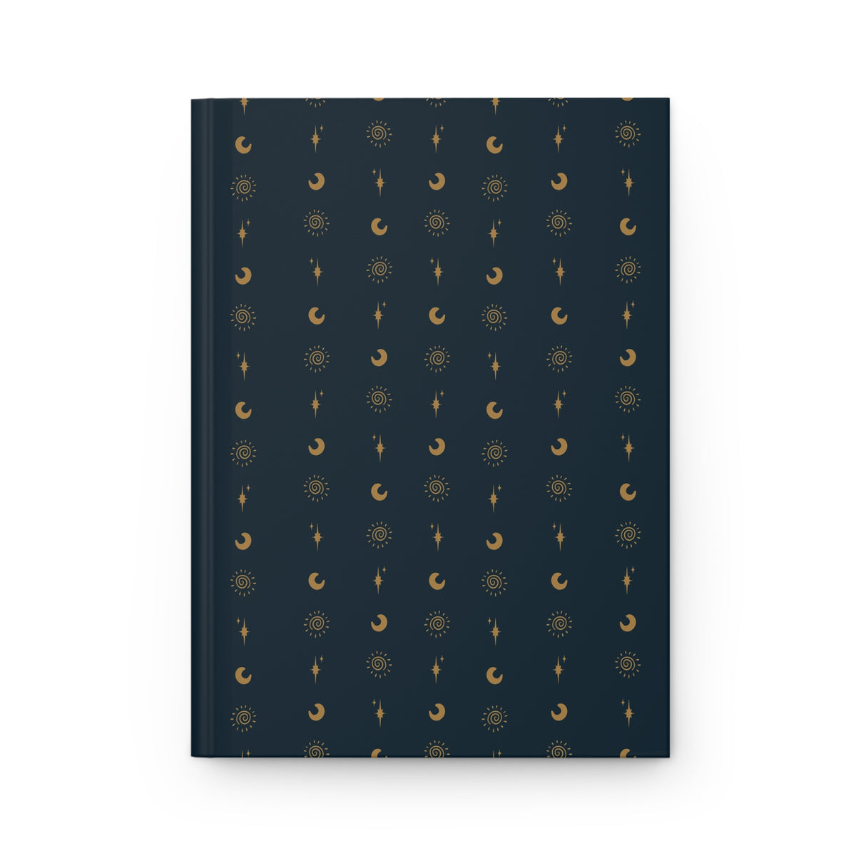 Midnight Blue Celestial Hardcover Journal | Gold Sun Moon & Star Notebook