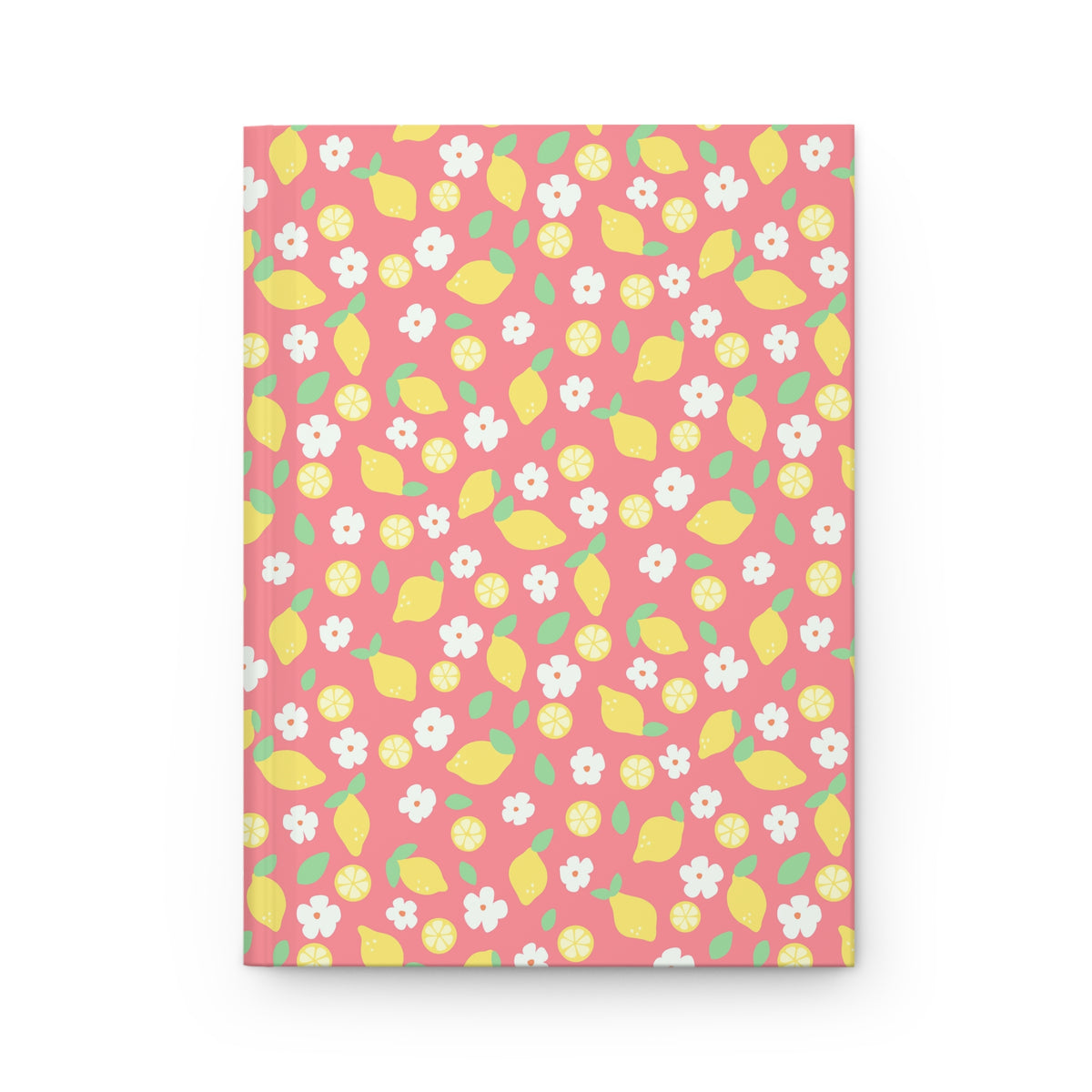 Lemon Blossom Hardcover Journal – Bright Citrus Floral Notebook for Writing, Planning & Creativity