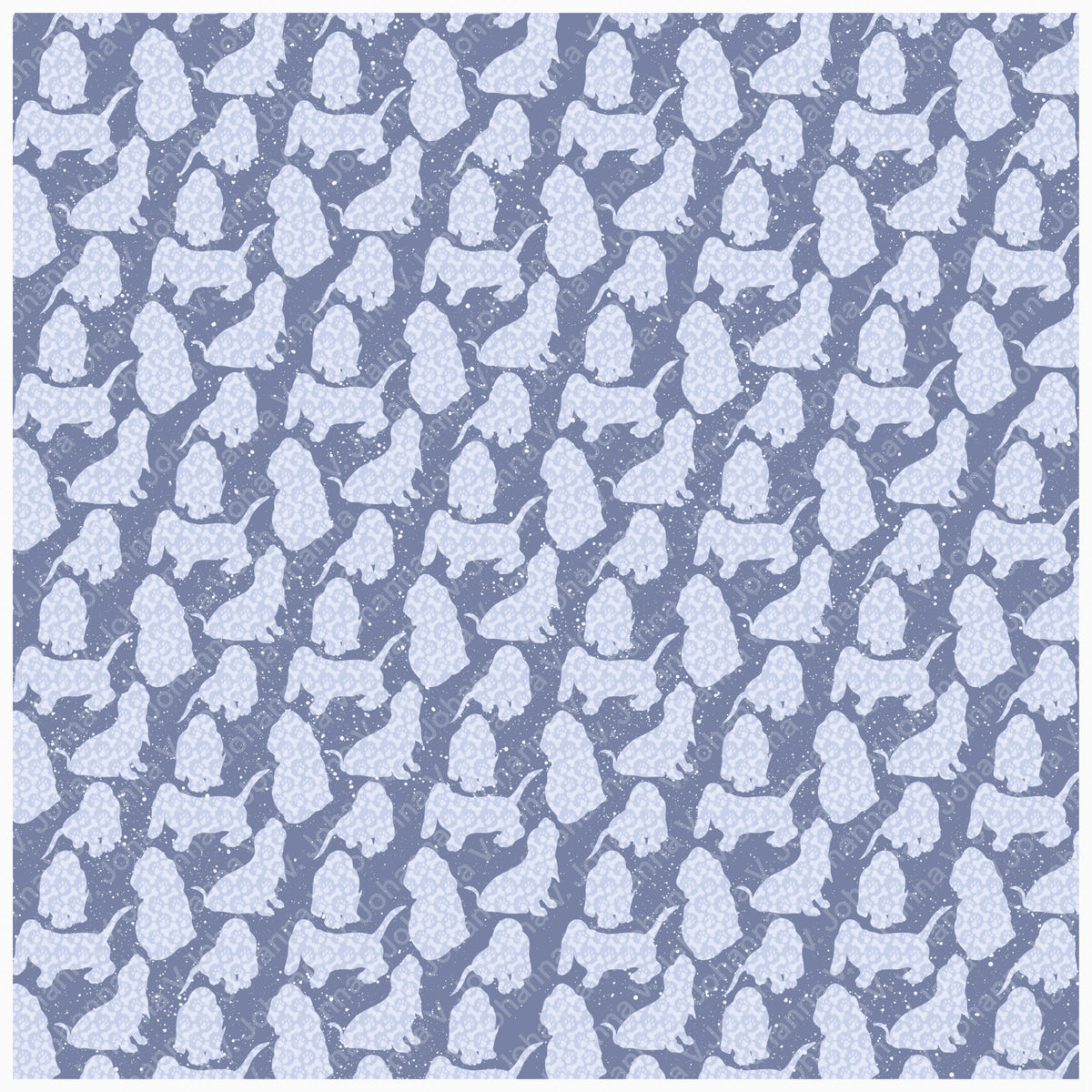 Basset Hound Seamless Pattern Bundle Purple | Florals, Botanicals & Dog Toys | 12x12” PNGs | Digital Download | Commercial & Personal