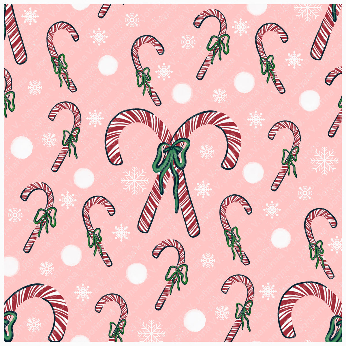 Christmas Basset Hound Seamless Pattern Bundle Mauve | Ornaments, Lights, Gifts & Candy Canes | 12x12” PNGs | Digital Download | Commercial & Personal