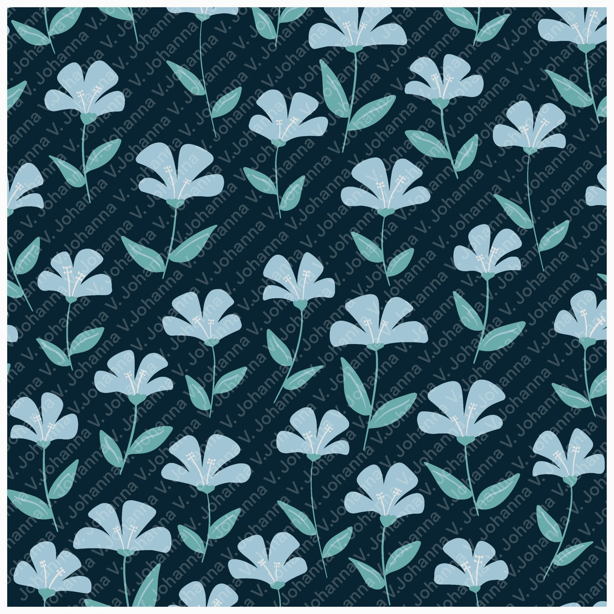 Basset Hound Seamless Pattern Bundle Blue Green | Florals, Botanicals & Dog Toys | 12x12” PNGs | Digital Download | Commercial & Personal