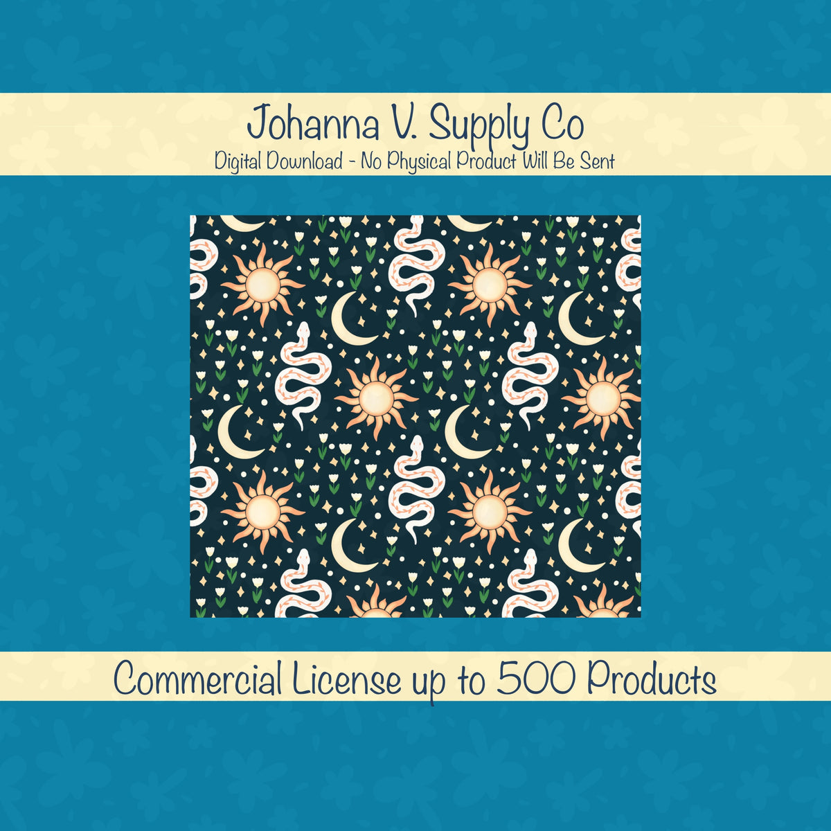 Celestial Boho Tumbler Wrap PNG | Suns, Moons, Stars & Snakes | 20oz Skinny Cup Design