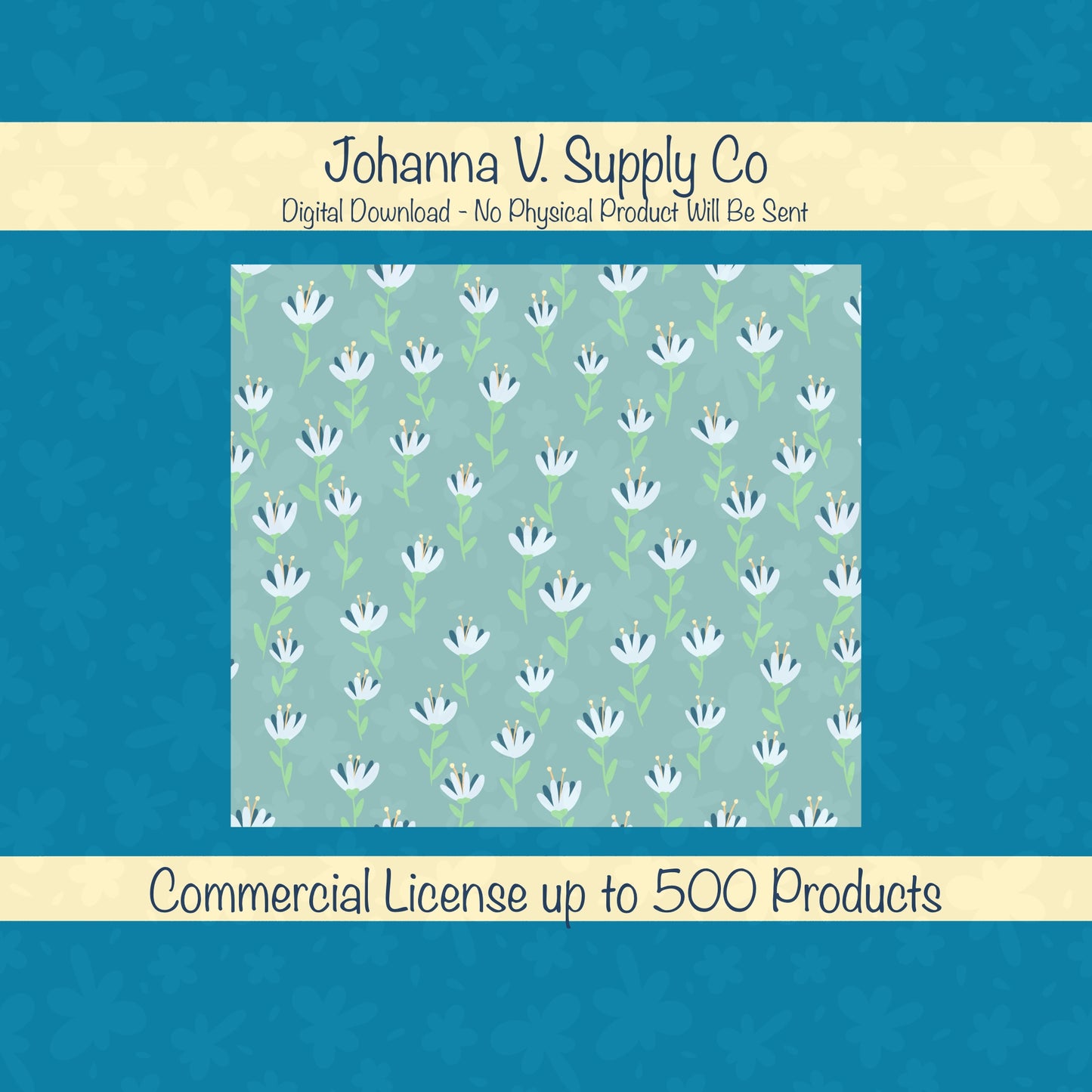 Whimsy Blooms Tumbler Wrap Green β Digital Floral 9.25β x 8.20β PNG File