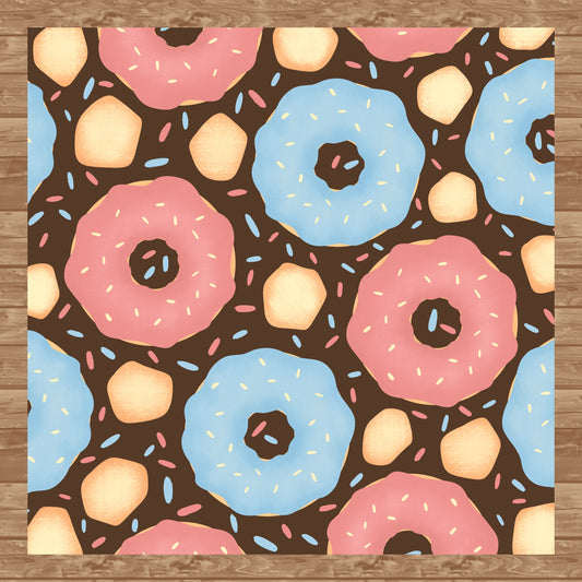 Donut Seamless Pattern Brown