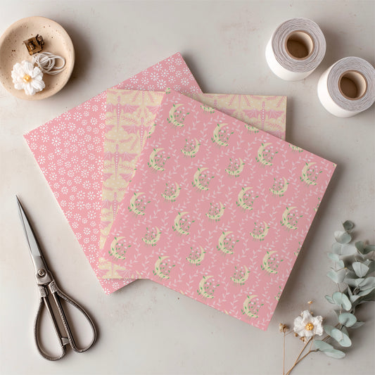 Dragons, Moons & Botanicals Digital Paper Pack | Fantasy Seamless Backgrounds | 12x12 PNG | Collection 4 | Commercial & Personal Use