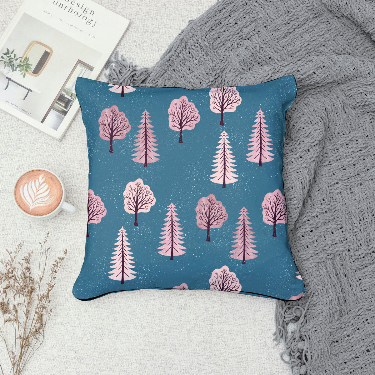 Whimsical Winter Seamless Pattern Bundle Pink | Polar Bears, Mountains, Trees & Florals | Cozy Winter Designs | Commercial & Personal