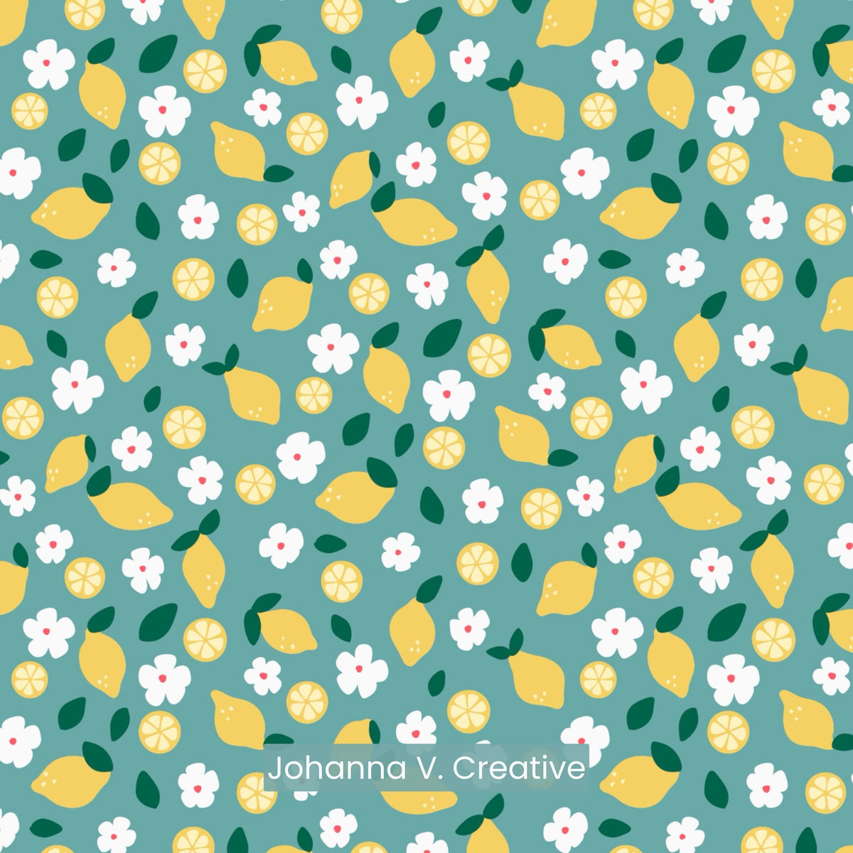 Lemon Blossom Digital Wallpaper Set | Fresh Citrus Aesthetic Phone, Tablet & Desktop Background | Cute Summer Lemon Pattern