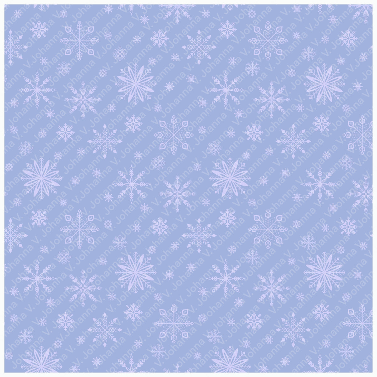 Lavender Snowflake Seamless Pattern – Purple Winter Snow & Ice Crystal Design