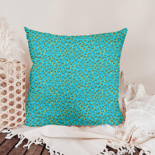 Blue Leopard Print | Aqua Animal Spots Seamless Pattern