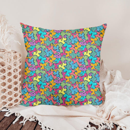 Colorful Balloon Dogs and Animals Seamless Pattern