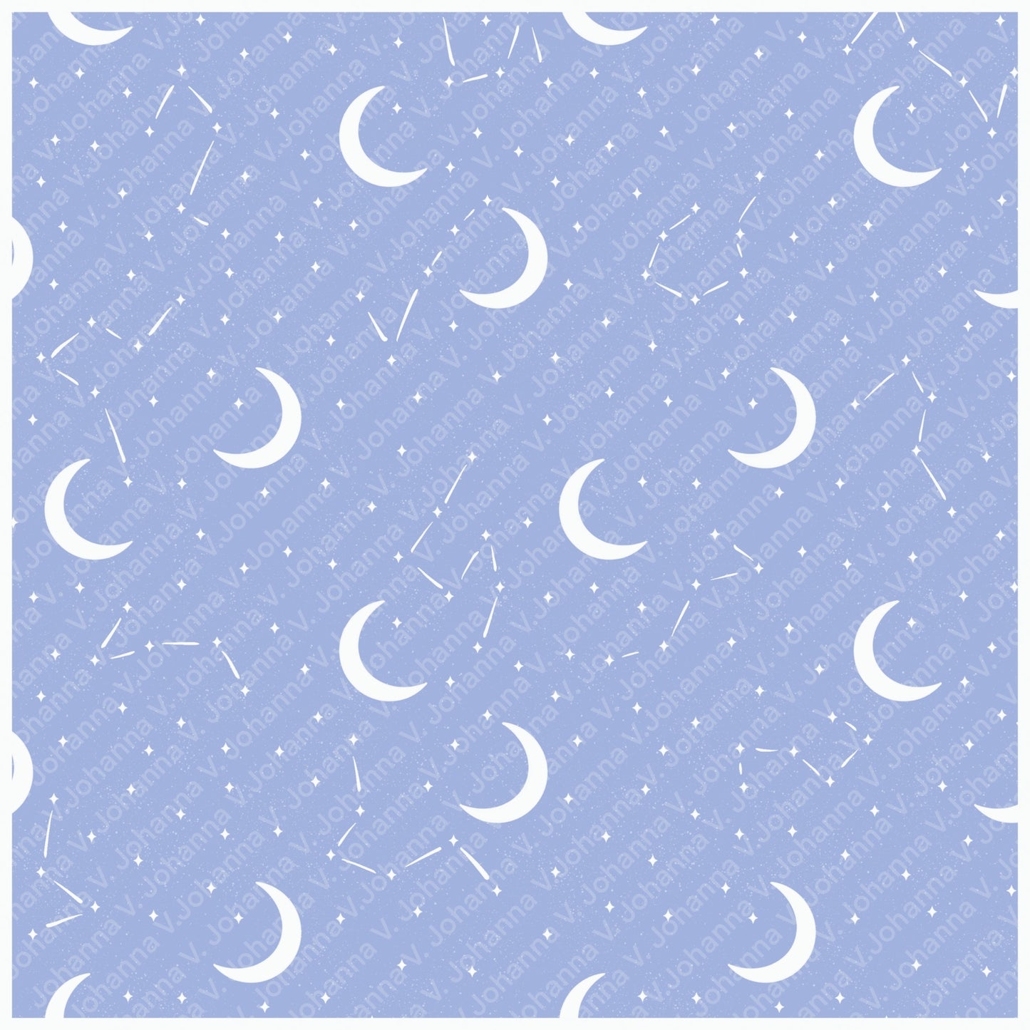 Celestial Moon Seamless Pattern – Lavender Crescent Moons, Stars & Constellations