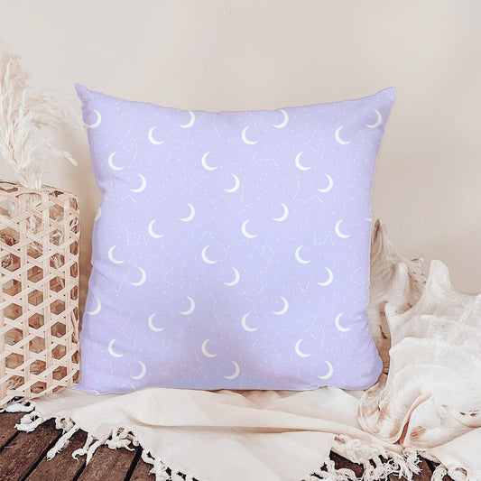 Celestial Moon in Light Lavender Seamless Pattern – Crescent Moons, Stars & Constellations