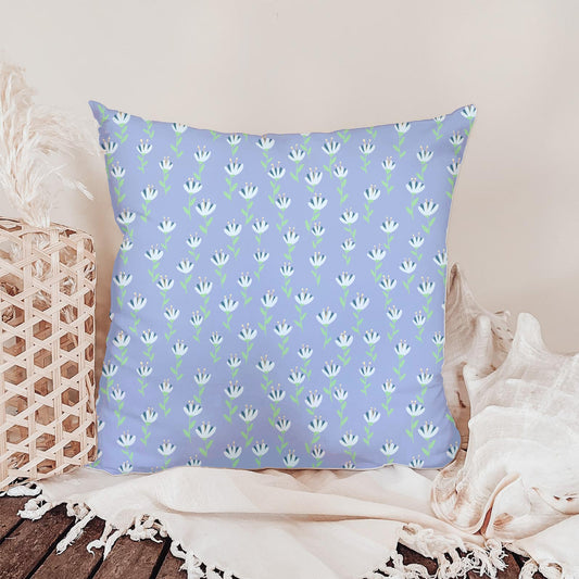 Periwinkle Whimsical Wildflower Seamless Pattern – Blue Floral Botanical Design