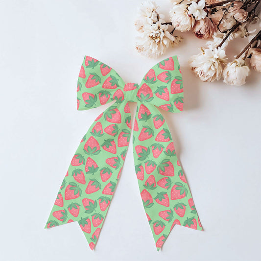 Seamless Strawberry Pattern PNG, Green Hand Drawn Fruit Digital Paper 12x12, Cute Watercolor Style Surface Pattern for Fabric, Packaging, Commercial Use