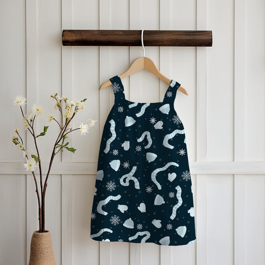 Winter Apparel Seamless Pattern Blue | Hats, Mittens & Scarves | Cozy Winter PNG 12x12 | Personal & Commercial Use