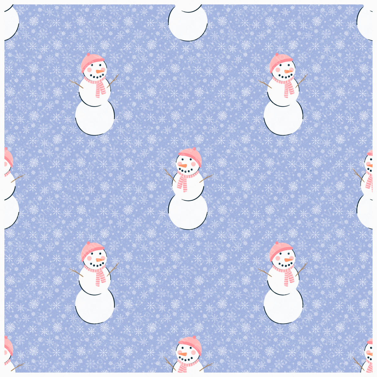 Cozy Winter Seamless Pattern Bundle Pink | S’mores, Snowmen, Mittens & Marshmallows | 12x12 PNG | Digital Download | Commercial & Personal