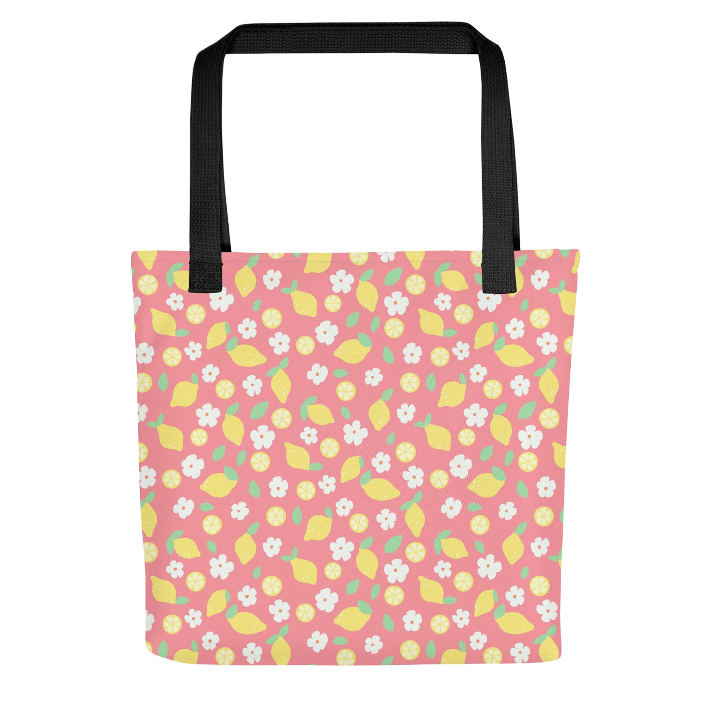 Lemon Blossom Market Tote Bag – Bright Citrus Floral Everyday Carry Bag