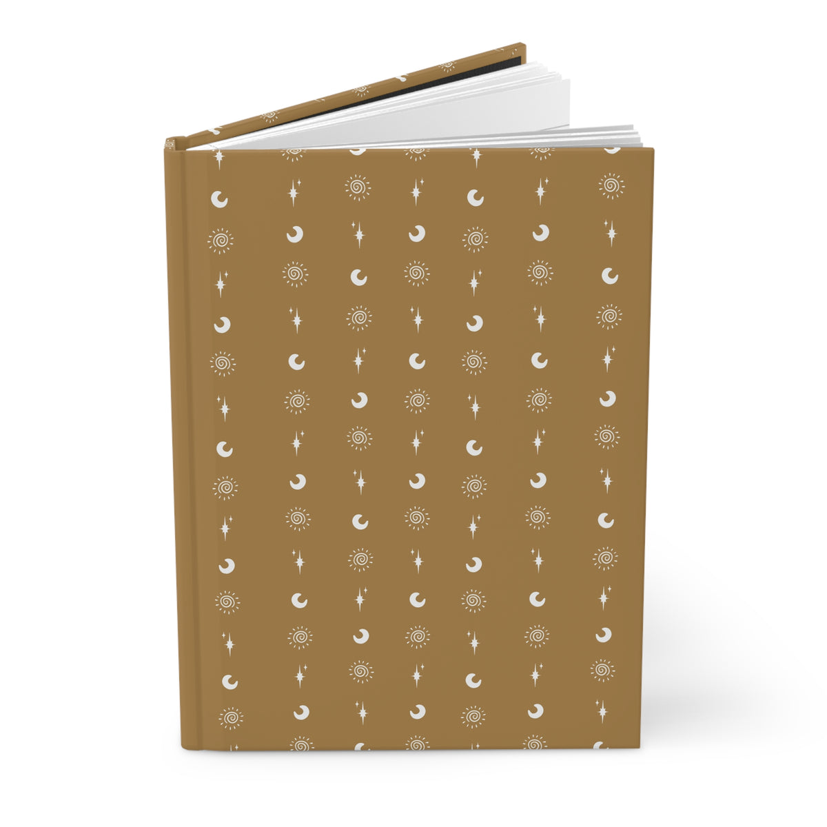 Golden Celestial Hardcover Journal | Sun, Moon & Star Lined Notebook