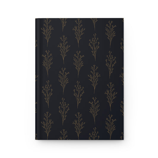 Blue & Gold Botanical Hardcover Journal | Vintage-Inspired Lined Notebook