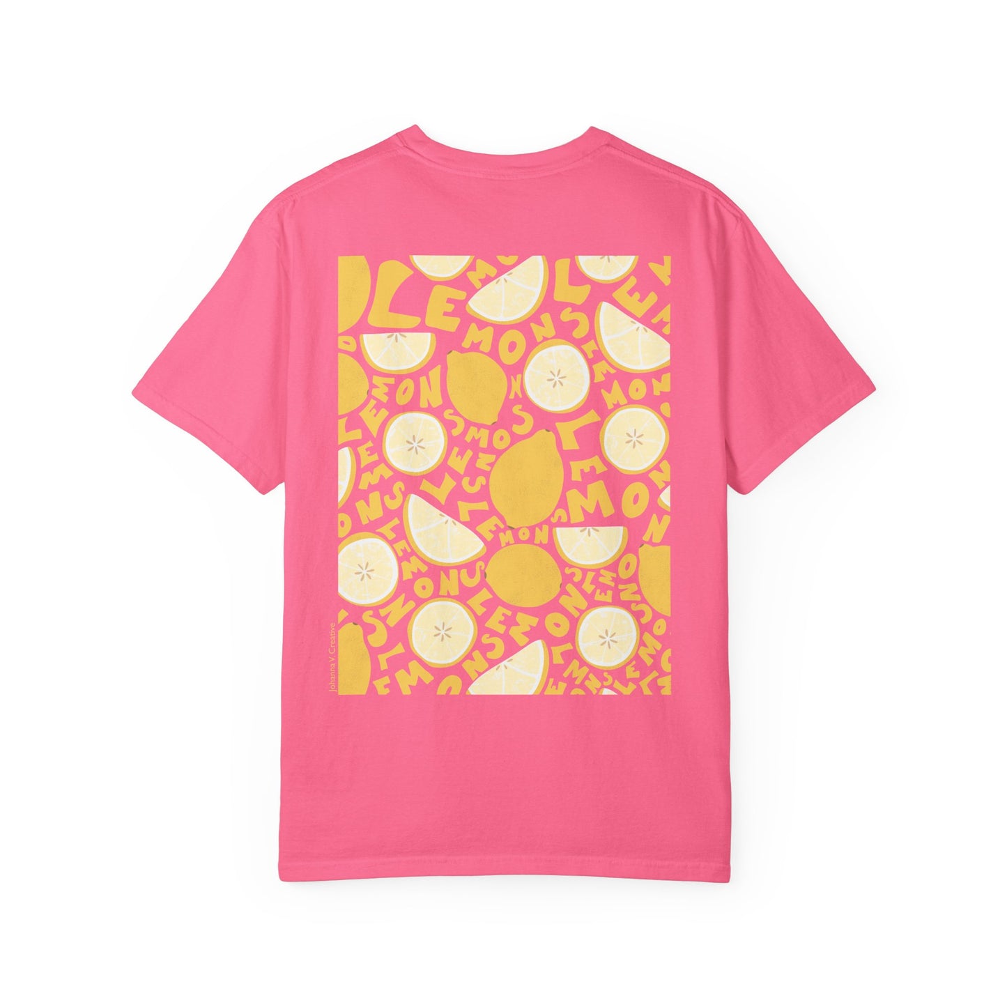 Lemon Pattern Graphic Tee – Bright Citrus Summer Aesthetic Shirt