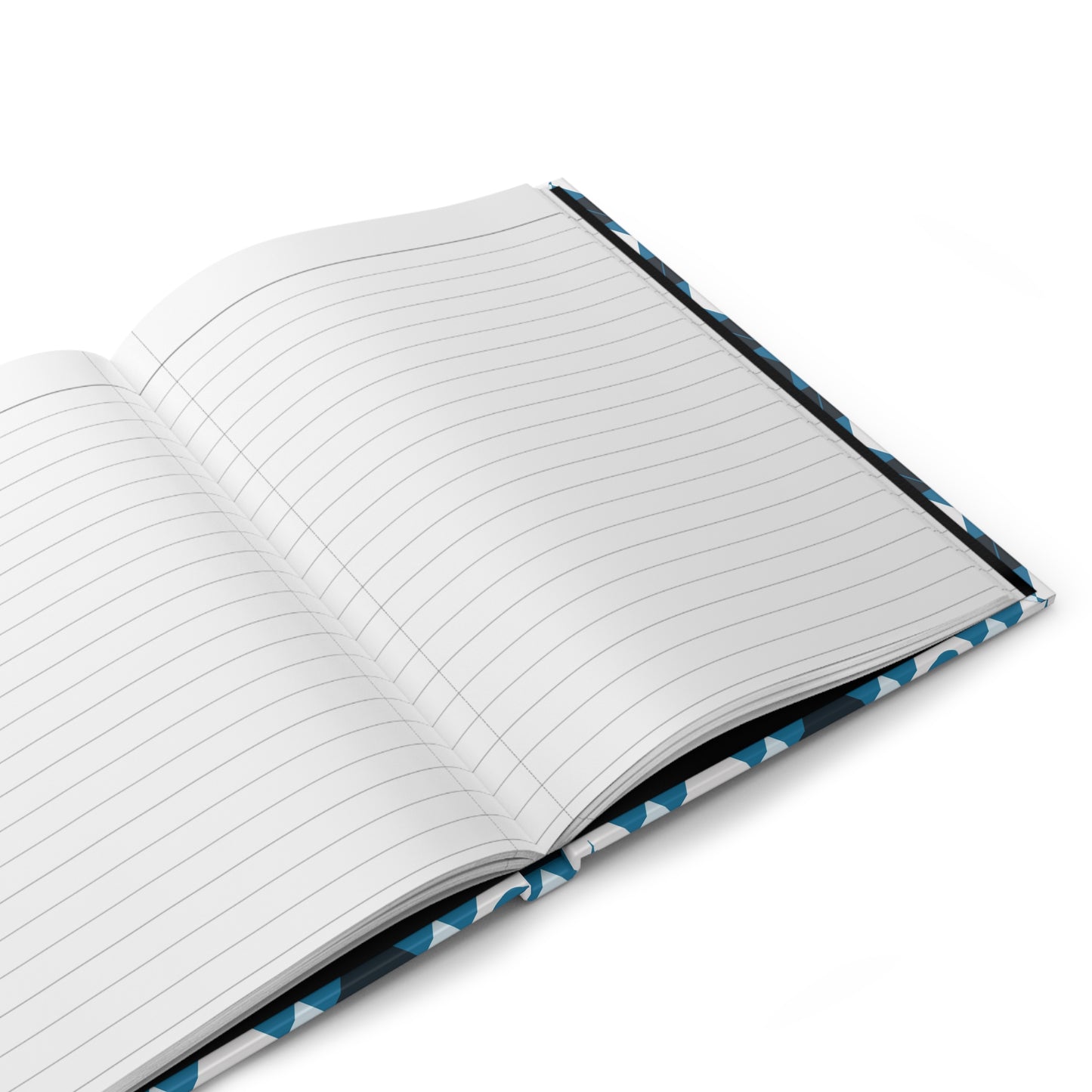 Blue Retro Celestial Hardcover Journal | Geometric Moon & Star Notebook