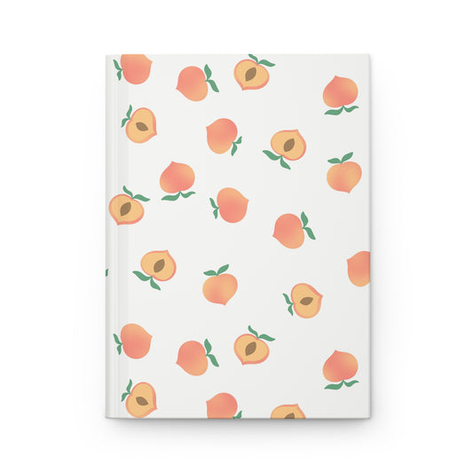 Blush Peach Journal | Pink Peach Hardcover Notebook | Cottagecore Writing Journal | Botanical Peach Diary | Scattered Peach Notebook